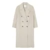 American Vintage Dadoulove Straight Woollen Coat | Oatmeal