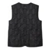 ANINE BING Andy Monogrammed Sleeveless Jacket | Black