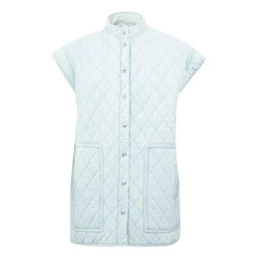 Stella Nova Rosy Quilted Vest | Blue - Image 2