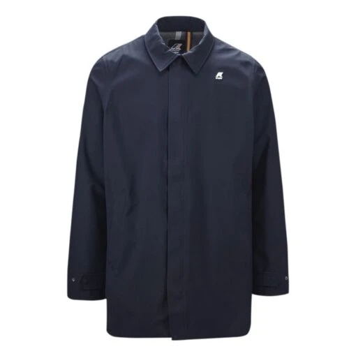 K-Way Benny Bonded Long Jacket | Navy Blue