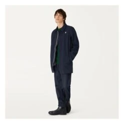 K-Way Benny Bonded Long Jacket | Navy Blue -Best Cloths Shop unnamed file 380