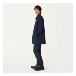 K-Way Benny Bonded Long Jacket | Navy Blue -Best Cloths Shop unnamed file 381