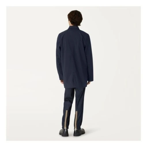 K-Way Benny Bonded Long Jacket | Navy Blue - Image 4