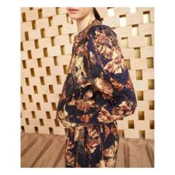 ULLA JOHNSON Clarisse Quilted Jacket | Navy Blue -Best Cloths Shop unnamed file 391