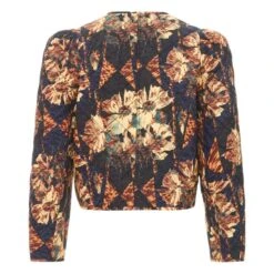 ULLA JOHNSON Clarisse Quilted Jacket | Navy Blue -Best Cloths Shop unnamed file 392