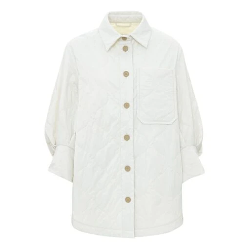 Lightweight Quilted Jacket | Ecru
