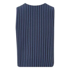 Lipp Sleeveless Striped Jacket | Navy Blue -Best Cloths Shop unnamed file 413