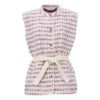 Ivan Quilted Sleeveless Jacket | Garnet