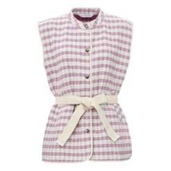 Ivan Quilted Sleeveless Jacket | Garnet