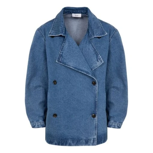 Denim Trench Jacket | Blue