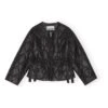 Ganni Veste Matelassée Shiny Matières Recyclées | Black