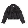 Ganni Veste Courte Double Satin Recyclé | Black -Best Cloths Shop unnamed file 584