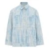 Bonnie Cotton And Linen Check Jacket | Azure Blue