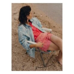 Bonnie Cotton And Linen Check Jacket | Azure Blue -Best Cloths Shop unnamed file 600