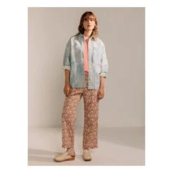 Bonnie Cotton And Linen Check Jacket | Azure Blue -Best Cloths Shop unnamed file 602