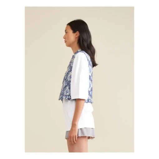 Bellerose Ingrid Quilted Sleeveless Jacket - Women's Collection | Blue - Image 3