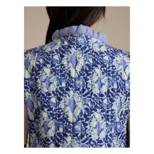 Bellerose Ingrid Quilted Sleeveless Jacket - Women's Collection | Blue - Image 6