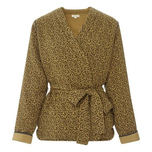 Sakura Quilted Cotton Gauze Jacket - Women's Collection | Caramel