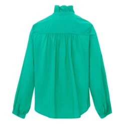 Caspian Cotton Poplin Blouse | Green -Best Cloths Shop unnamed file 648