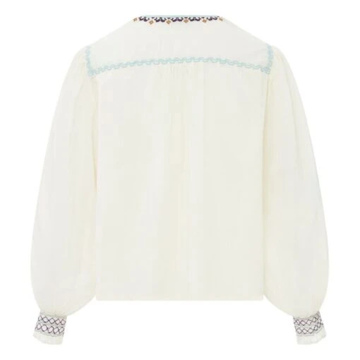 Embroidered Blouse | Off White - Image 7