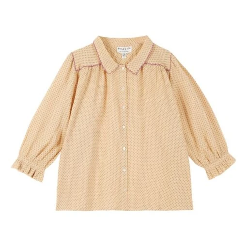 Polka Dot Blouse - Women’s Collection | Peach