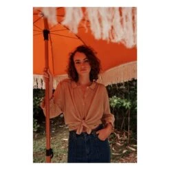 Polka Dot Blouse - Women’s Collection | Peach -Best Cloths Shop unnamed file 673