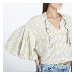 Kite Striped Blouse | Yellow -Best Cloths Shop unnamed file 698