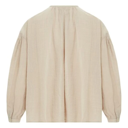 Erica Bubble Crepe Blouse | Sand - Image 4
