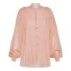 FORTE_FORTE Puff Sleeve Cotton Voile & Silk Blouse | Powder Pink -Best Cloths Shop unnamed file 750
