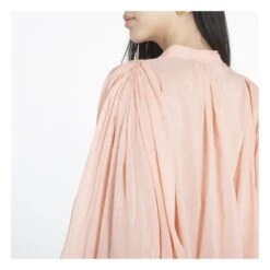 FORTE_FORTE Puff Sleeve Cotton Voile & Silk Blouse | Powder Pink -Best Cloths Shop unnamed file 752