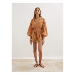 Cropped Cotton Muslin Blouse | Yellow -Best Cloths Shop unnamed file 766