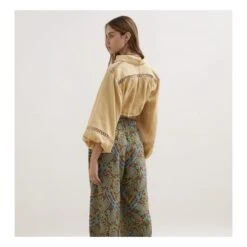 Crop Collar Blouse | Yellow -Best Cloths Shop unnamed file 792