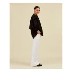 Cotton Voile Balloon Blouse | Black -Best Cloths Shop unnamed file 838