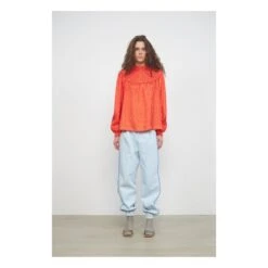Stella Nova Amalie Silk Blouse | Orange