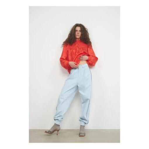 Stella Nova Amalie Silk Blouse | Orange - Image 3