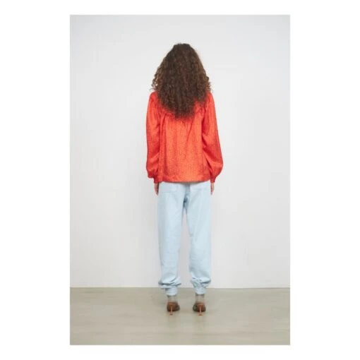 Stella Nova Amalie Silk Blouse | Orange - Image 4