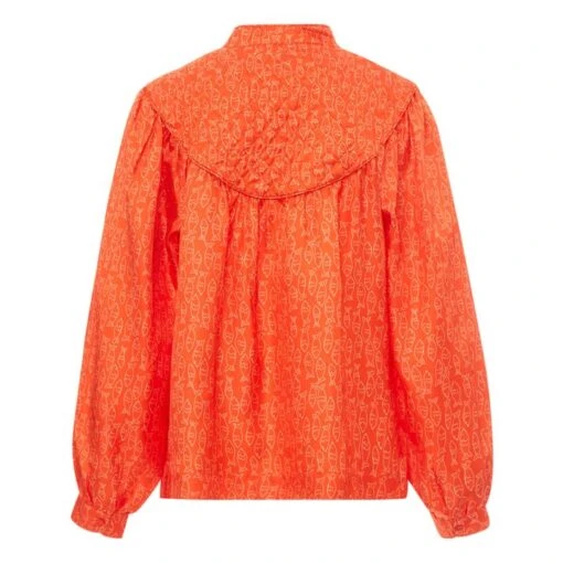 Stella Nova Amalie Silk Blouse | Orange - Image 5