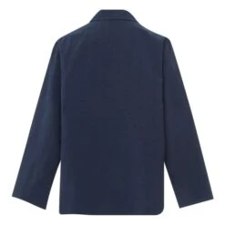 Cotton And Linen Jacket With 2 Buttons | Navy Blue -Best Cloths Shop unnamed file 91
