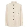 Mara Organic Cotton Overshirt Jacket | Ecru