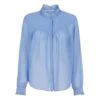 Cotton Muslin And Silk Blouse | Blue -Best Cloths Shop unnamed file 953