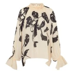 Aria Silk Blouse | Ecru