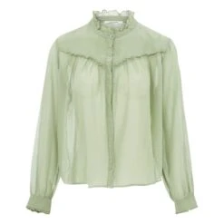 Cotton Muslin And Silk Blouse | Verdigris
